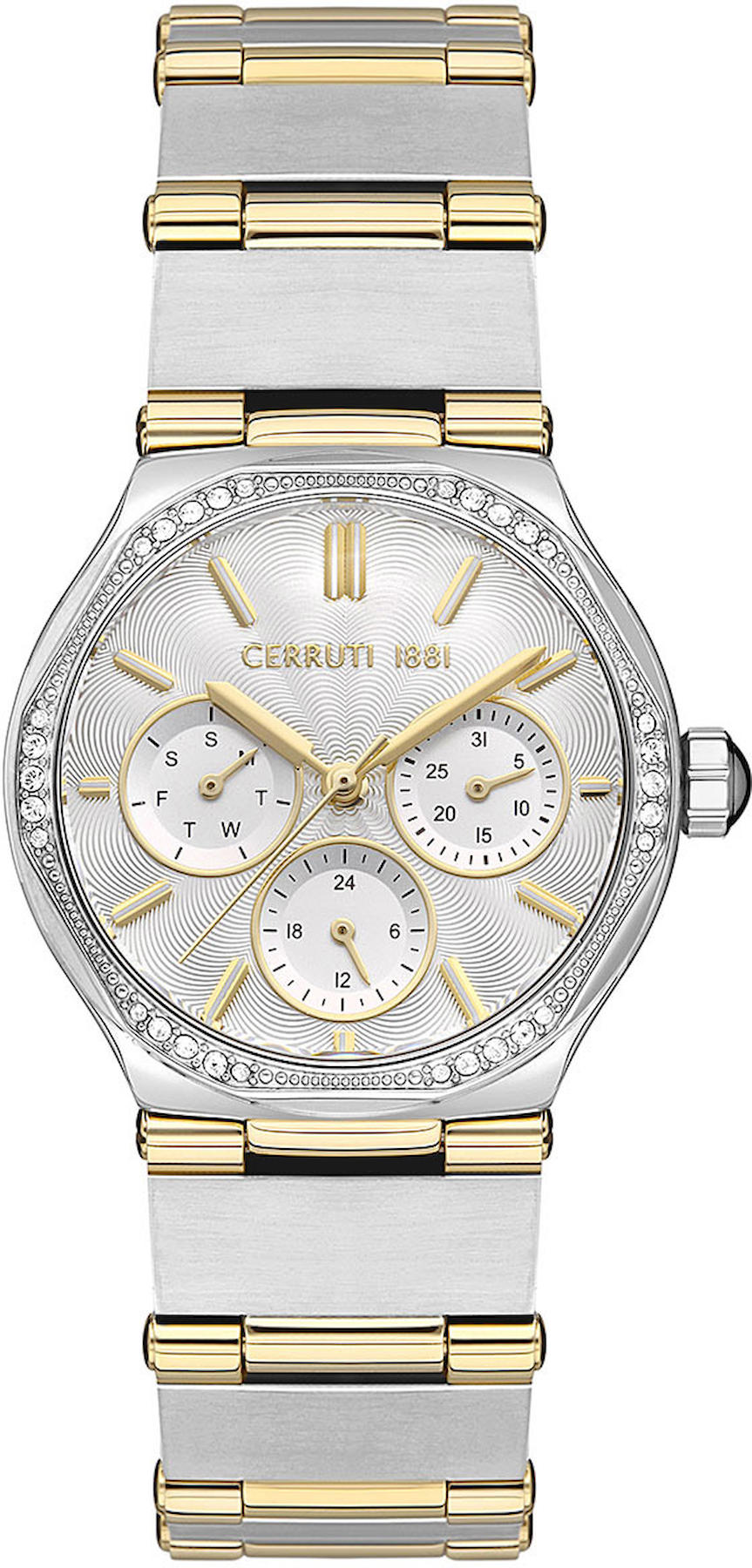 Cerruti 1881 CIWLK2225402 34 mm Altın-Gri Çelik Kordon Analog Kadın Kol Saati