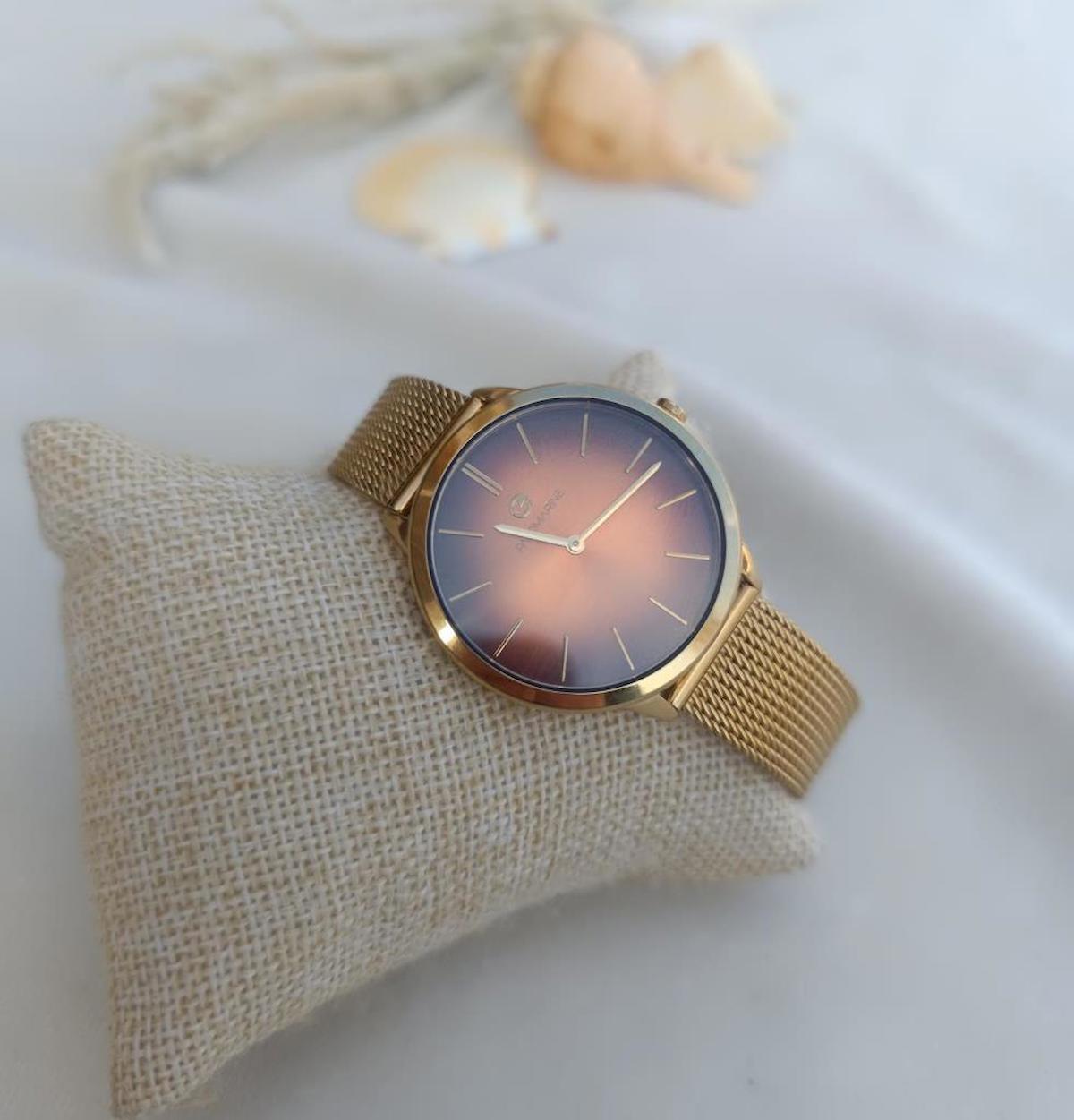 Pacomarine PM.51203.08 38 mm Altın Çelik Kordon Analog Kadın Kol Saati