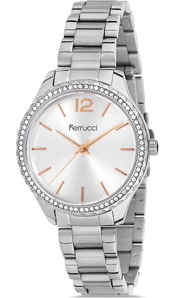 Ferrucci FC.13886M.01 36 mm Gri Metal Kordon Analog Kadın Kol Saati