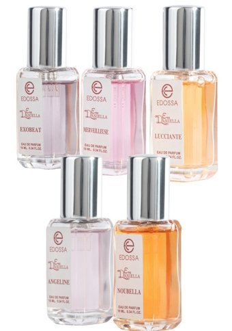 Edossa Eva Daniella Angeline + Exobeat + Lucciante + Merveilleuse + Noubella 5 Parça Mini Kadın Parfüm Seti EDP 5x10 ml