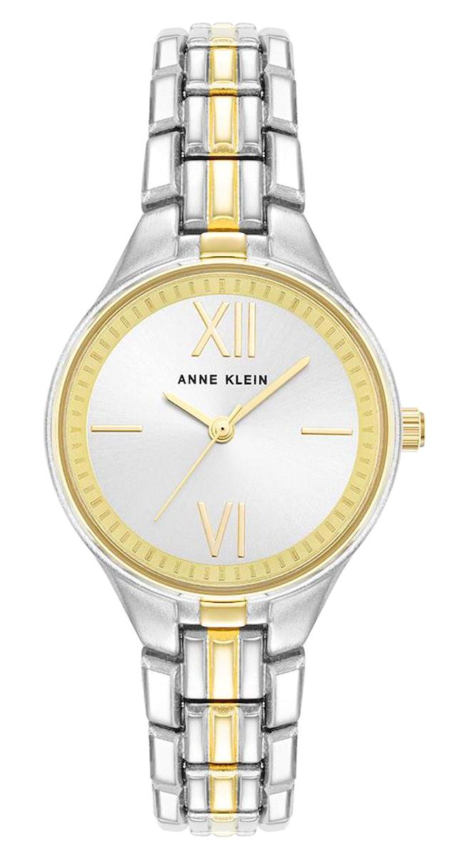 Anne Klein AK-4061SVTT 28 mm Altın-Gri Metal Kordon Analog Kadın Kol Saati