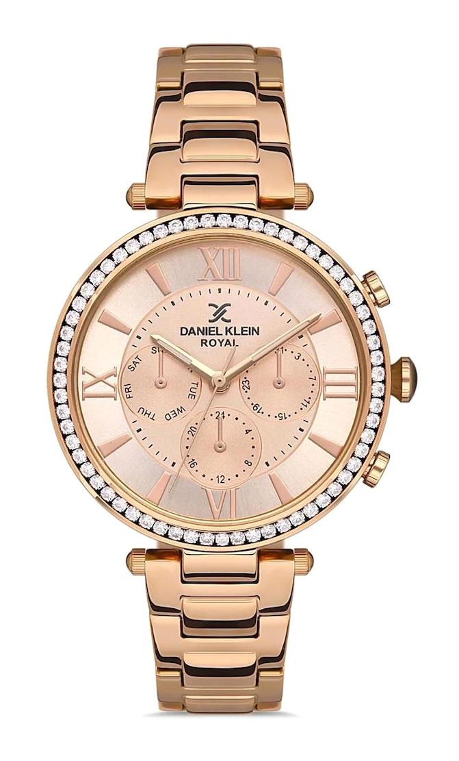 Daniel Klein DKE.1.10230.3 Takvimli 36 mm Rose Gold Çelik Kordon Analog Kadın Kol Saati