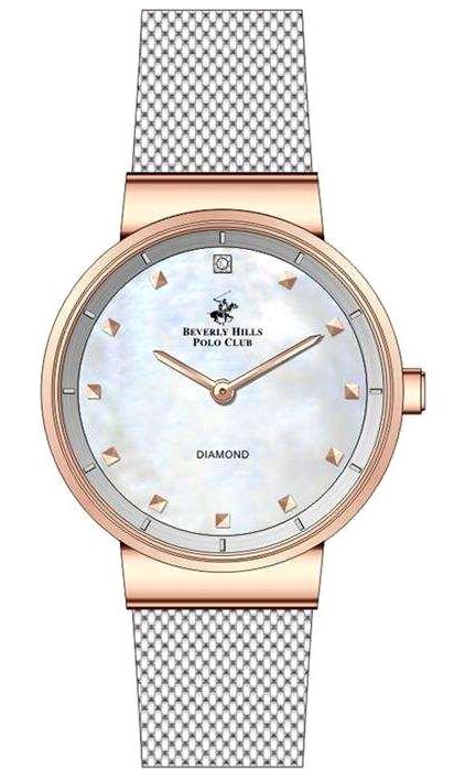 Beverly Hills Polo Club BP3180C.520 35 mm Gri Çelik Kordon Analog Kadın Kol Saati