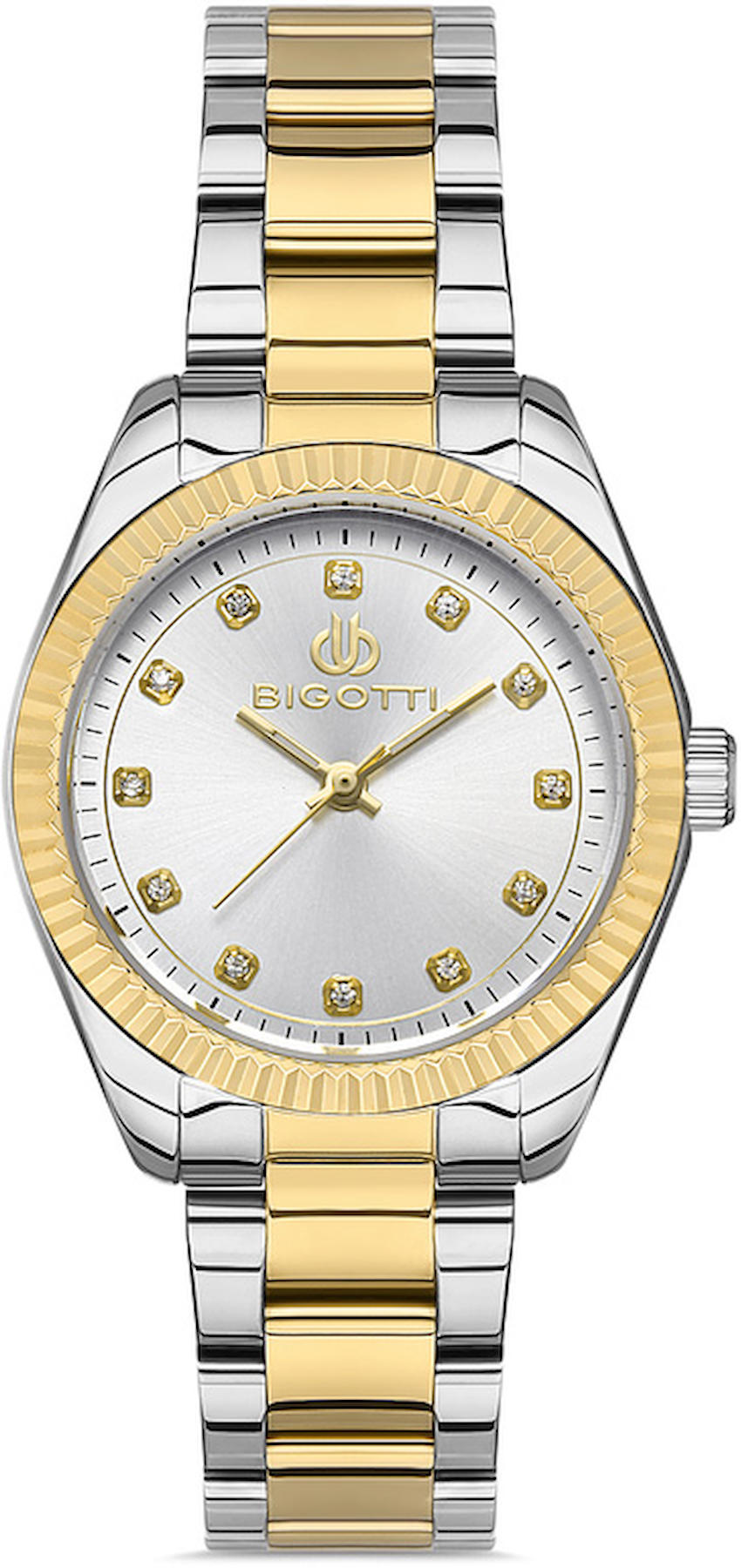 Bigotti BG.1.10370.5 36 mm Altın-Gri Çelik Kordon Analog Kadın Kol Saati