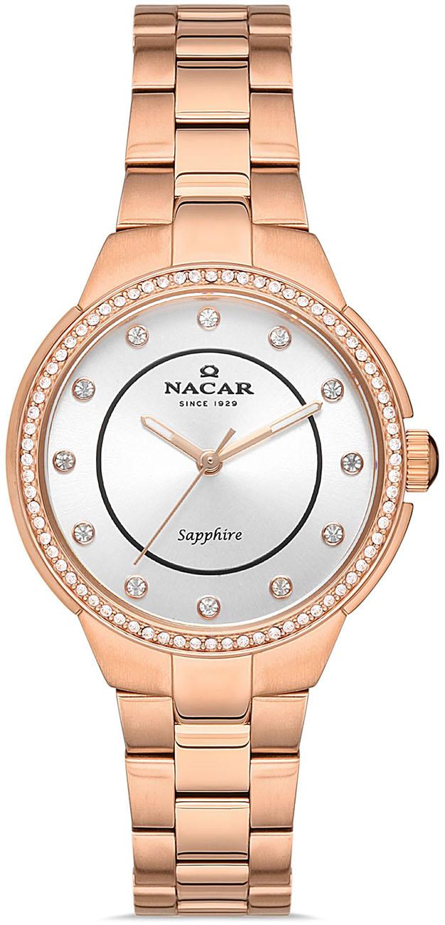 Nacar 34-39B527-RSMS 32 mm Pembe Metal Kordon Analog Kadın Kol Saati