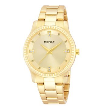 Pulsar PH8082 32 mm Altın Çelik Kordon Analog Kadın Kol Saati
