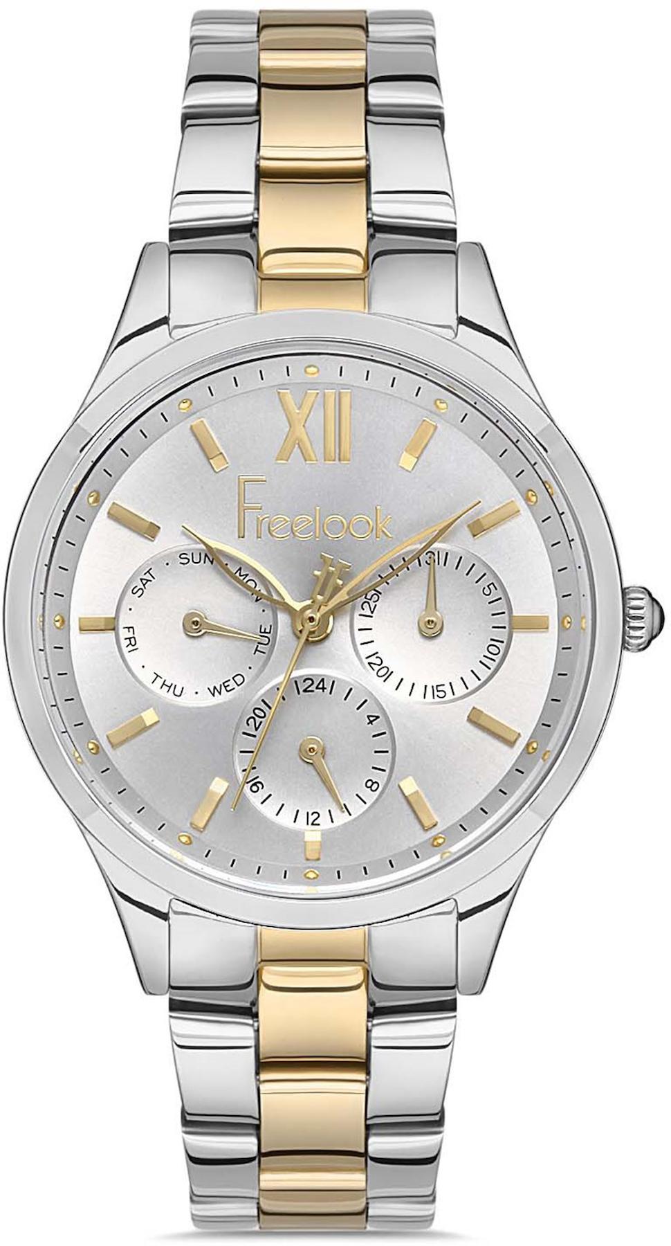 Freelook FL.1.10218.4 38 mm Altın-Gri Çelik Kordon Analog Kadın Kol Saati