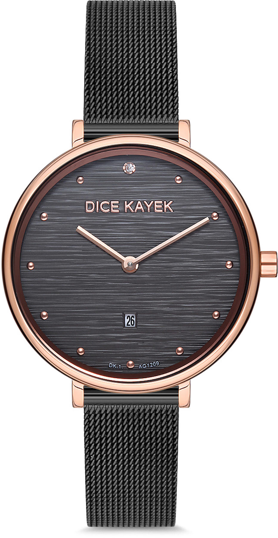 Dice Kayek DK.1.AG1209.03 33 mm Antrasit Metal Kordon Analog Kadın Kol Saati