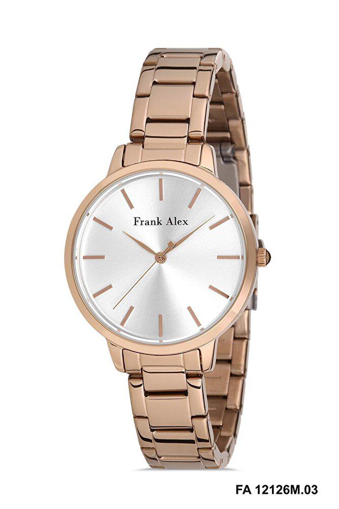 Frank Alex FA.0621.12126M.03 36 mm Rose Gold Metal Kordon Analog Kadın Kol Saati