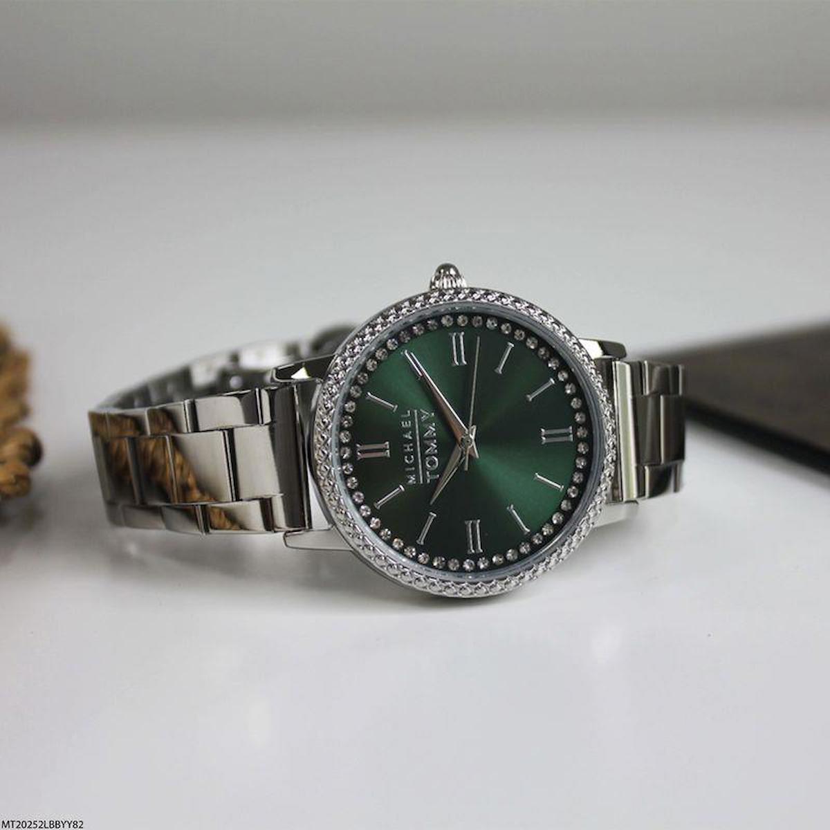 Michael Tommy MT20252LBBYY82 30 mm Gri Çelik Kordon Analog Kadın Kol Saati