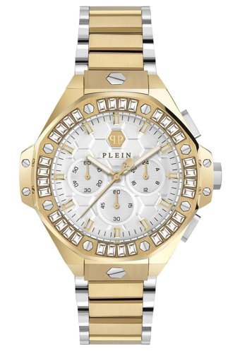 Philipp Plein PWPSA0324 Takvimli 42 mm Altın-Gri Çelik Kordon Analog Kadın Kol Saati