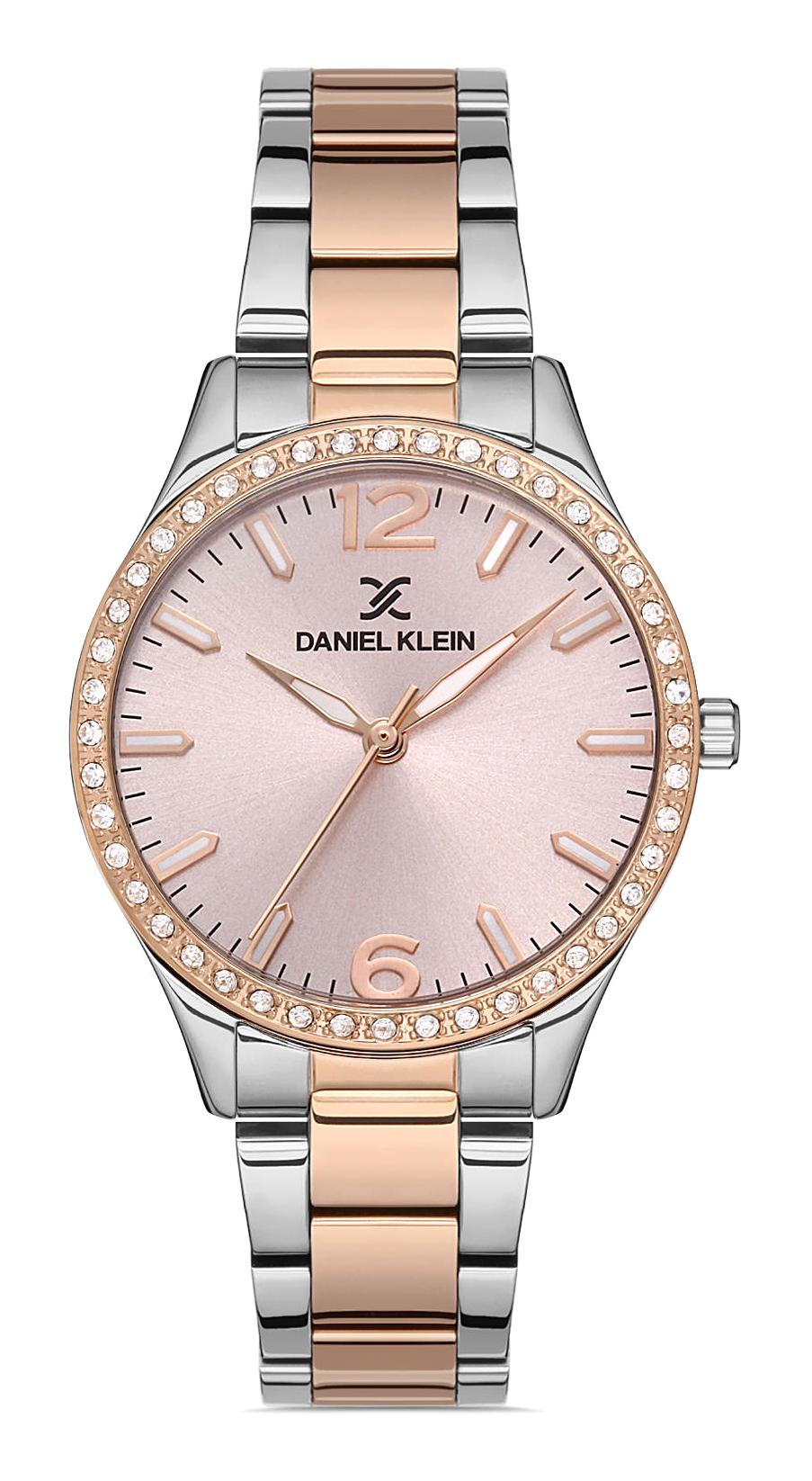 Daniel Klein DK.1.12898.5 34 mm Gri-Rose Gold Metal Kordon Analog Kadın Kol Saati