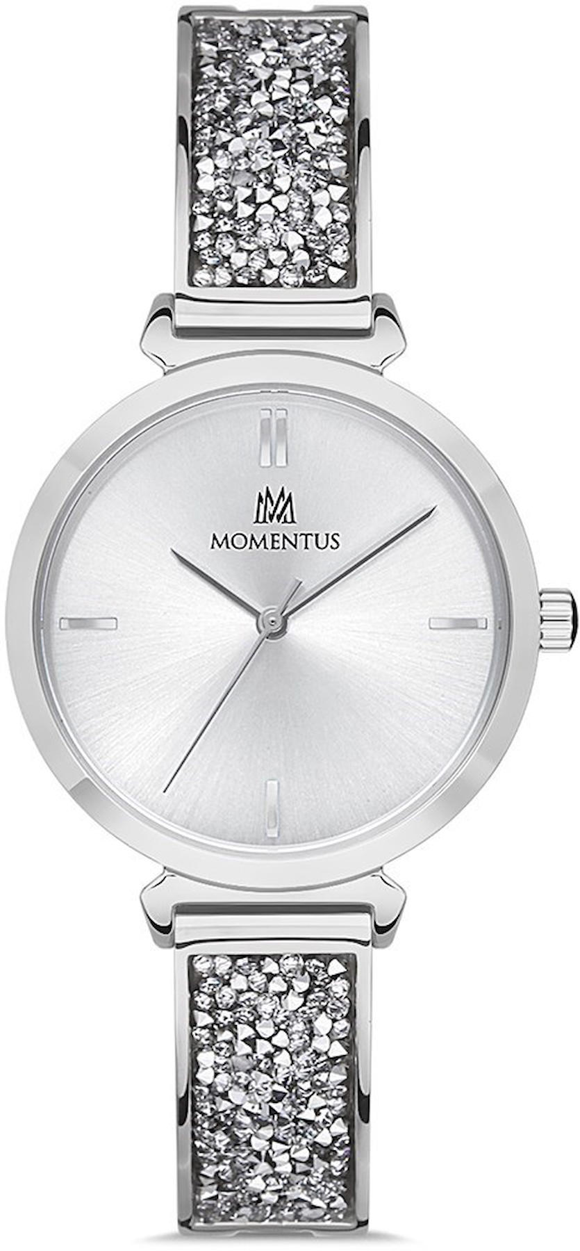 Momentus SW274S-02SS 33 mm Gri Çelik Kordon Analog Kadın Kol Saati