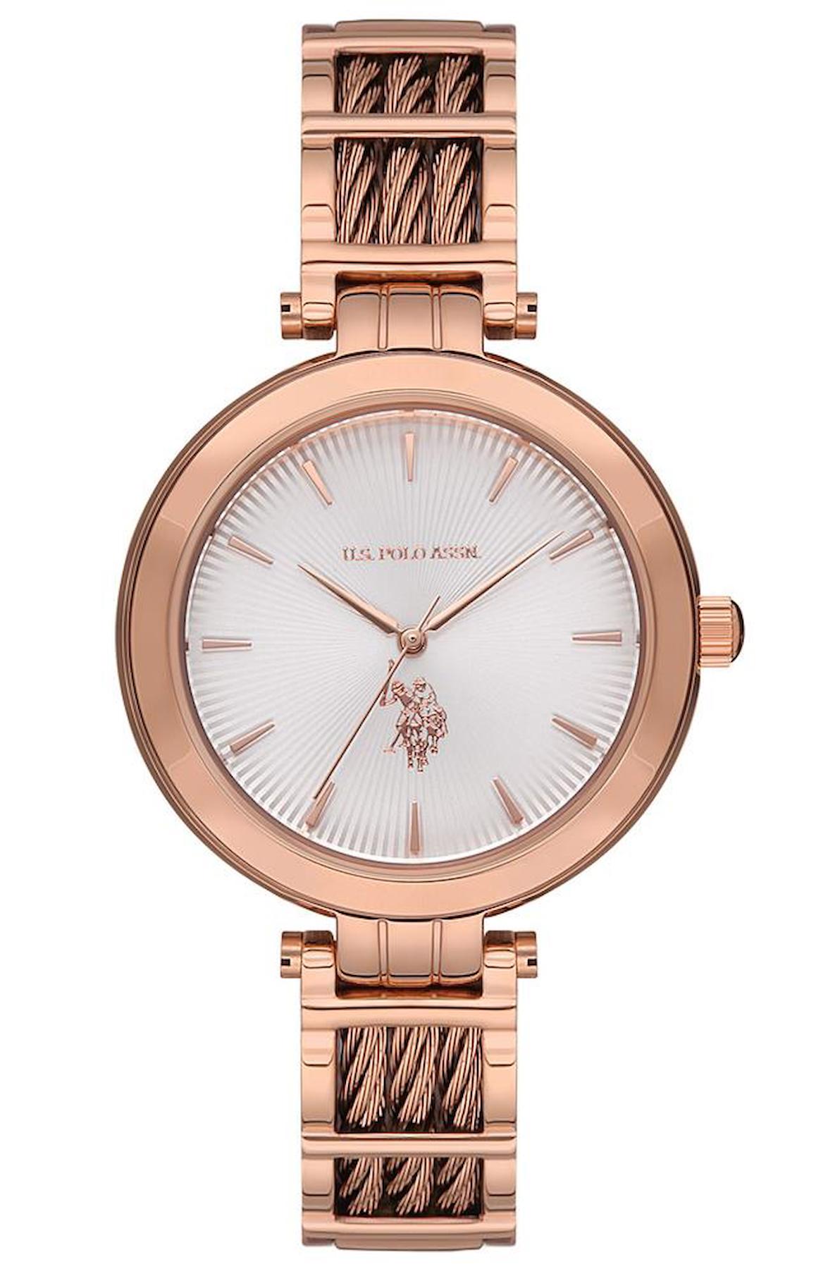 U.S. Polo Assn USPA2008-01 36 mm Rose Gold Çelik Kordon Analog Kadın Kol Saati