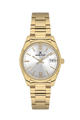Daniel Klein DK.1.13763-4 Takvimli 30 mm Altın Metal Kordon Analog Kadın Kol Saati