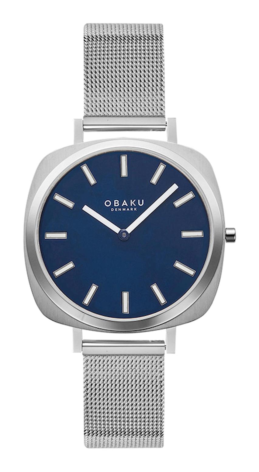 Obaku Denmark V296LXCLMC 32 mm Gri Hasır Kordon Analog Kadın Kol Saati