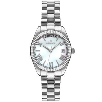 Essence ES6745FE.320 Takvimli 32 mm Gri Çelik Kordon Analog Kadın Kol Saati