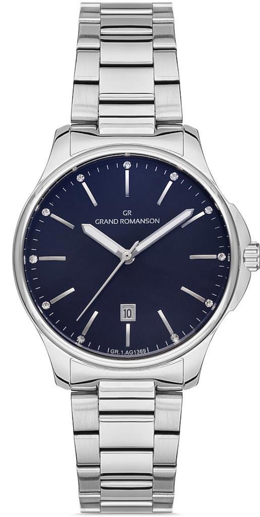 Romanson GR.1.AG1369.02 Takvimli 37 mm Gri Çelik Kordon Analog Kadın Kol Saati