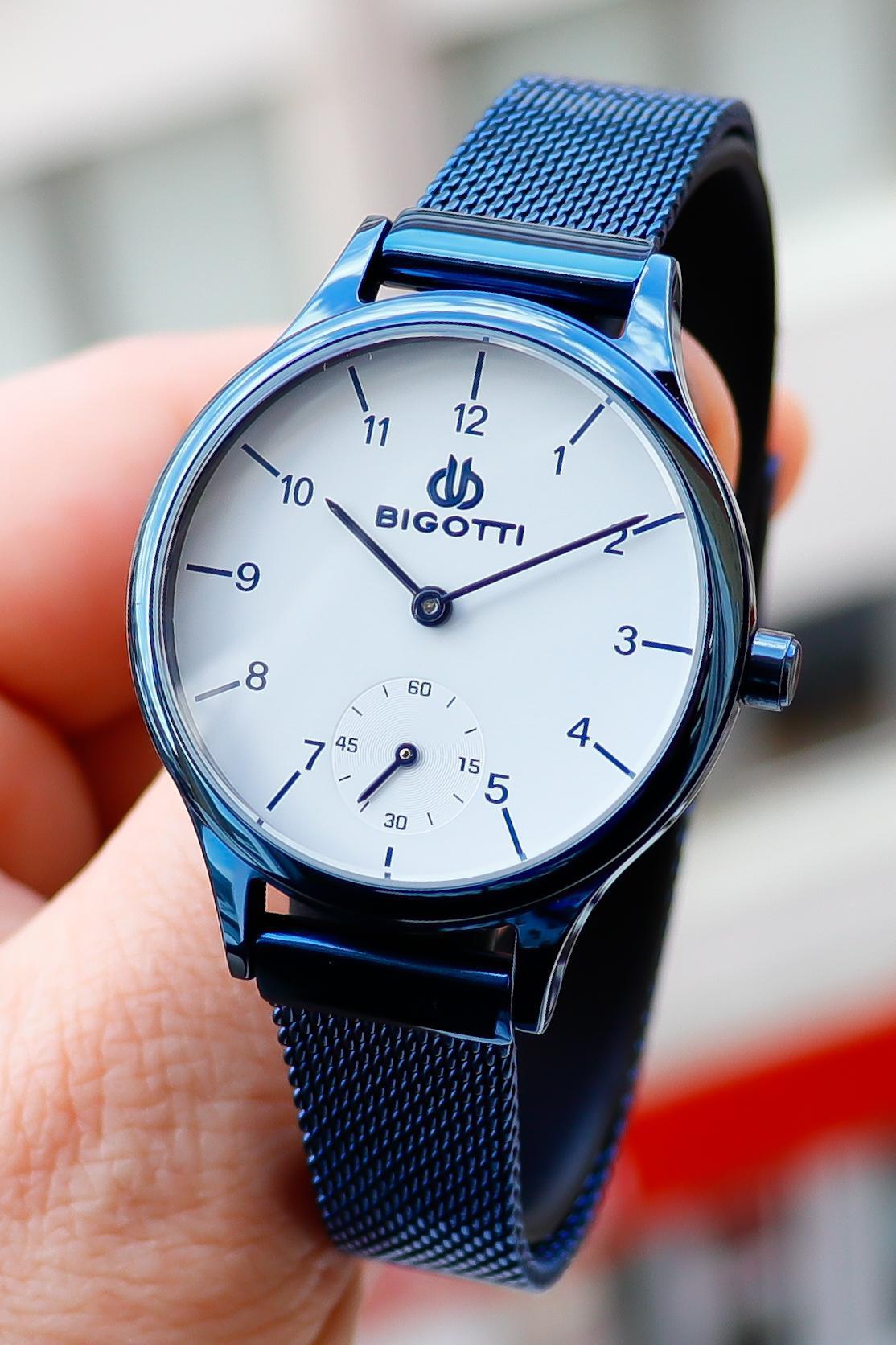 Bigotti 8680161665502 36 mm Lacivert Hasır Kordon Analog Kadın Kol Saati