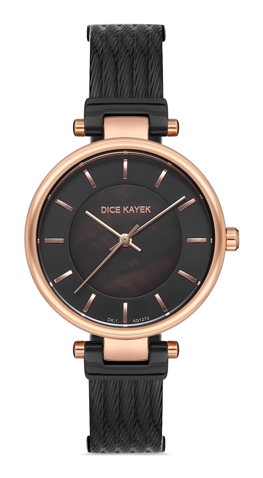 Dice Kayek DK.1.AG1270.03 36 mm Siyah Çelik Kordon Analog Kadın Kol Saati