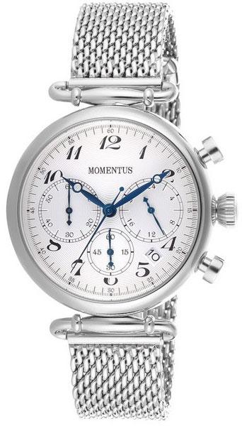 Momentus TC250S-02SS Takvimli 40 mm Gri Hasır Kordon Analog Kadın Kol Saati