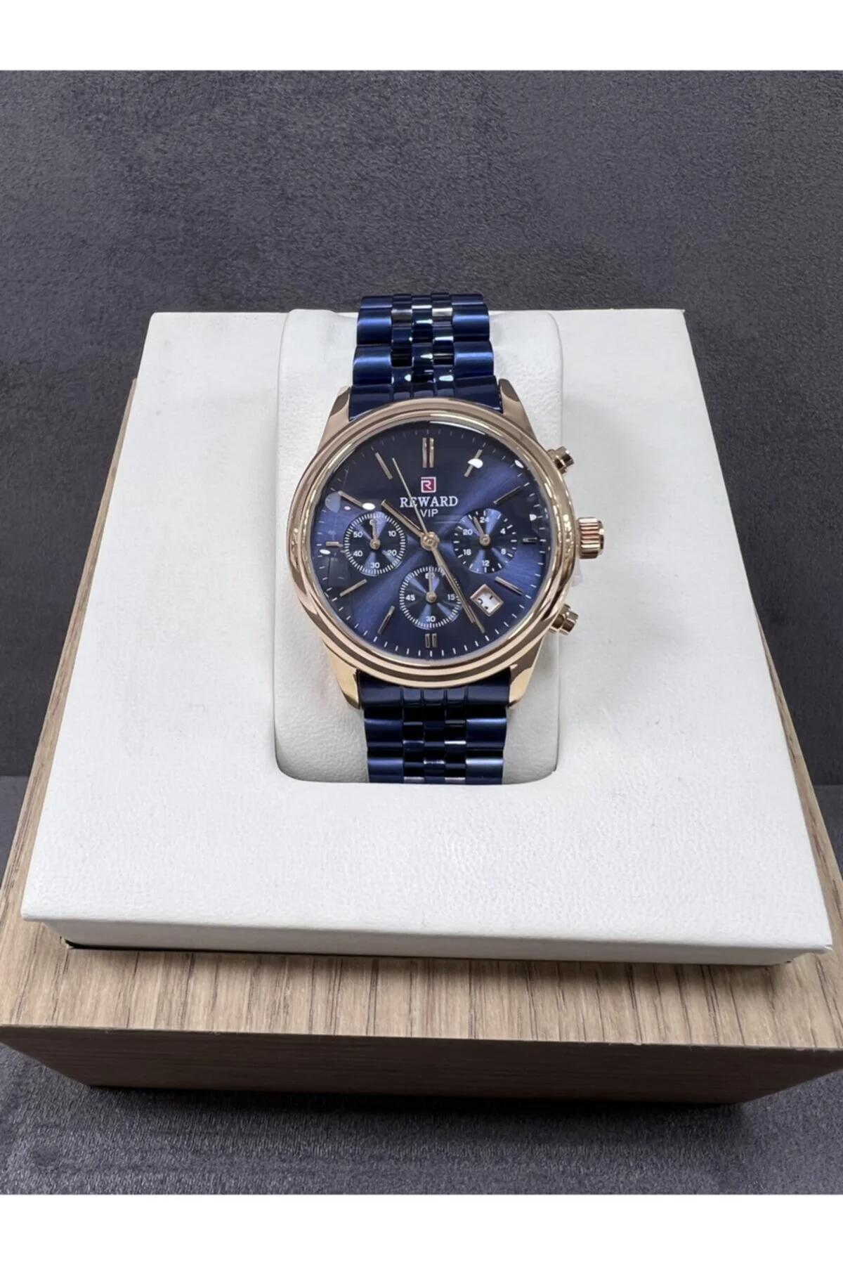 Reward A141769MS Takvimli 41 mm Lacivert Çelik Kordon Analog Kadın Kol Saati