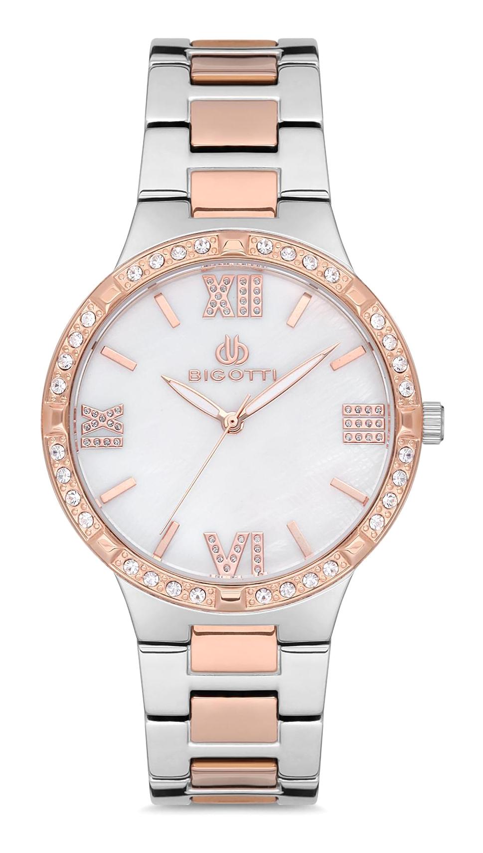 Bigotti BG.1.10117.3 36 mm Gri-Rose Gold Çelik Kordon Analog Kadın Kol Saati