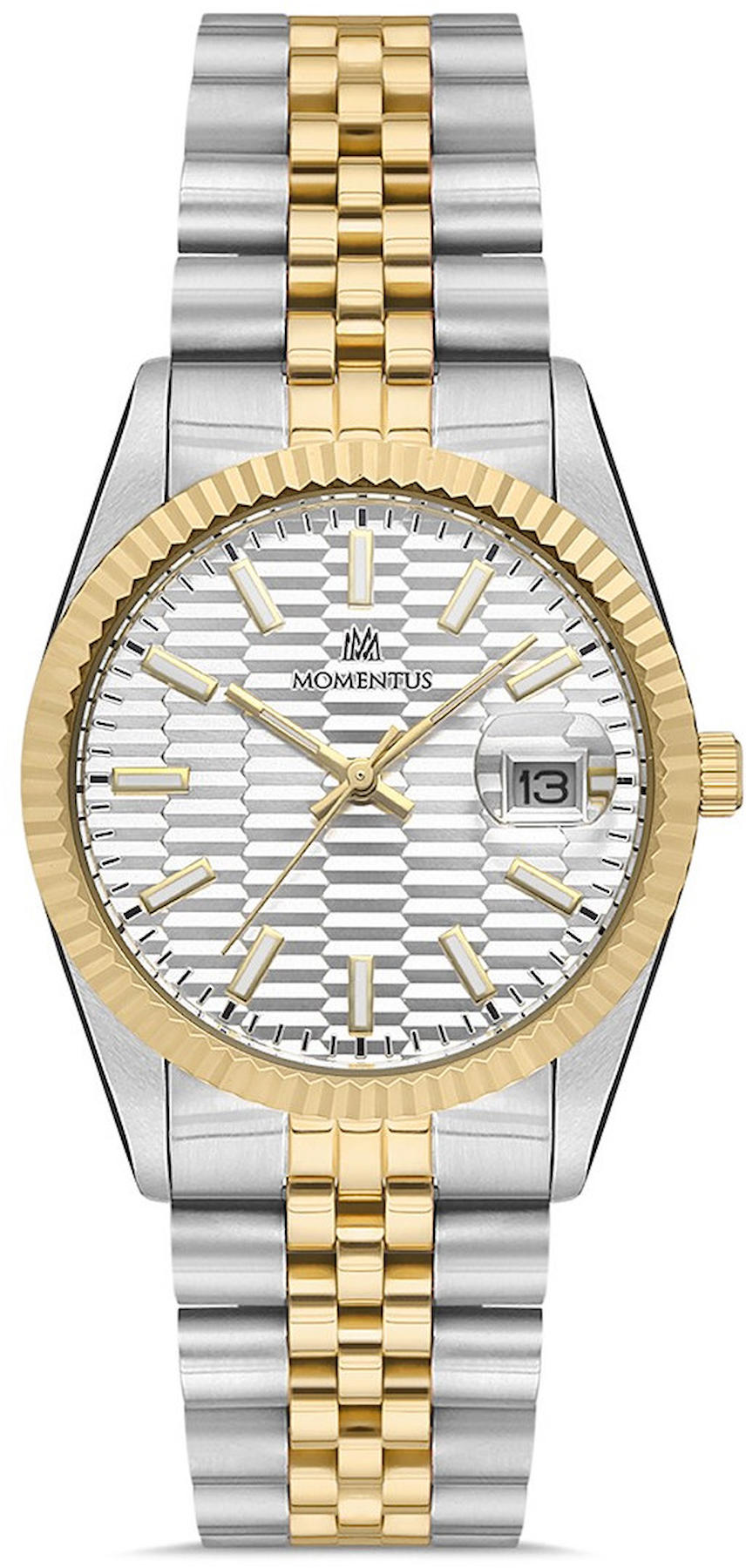Momentus CW138T-02SG Takvimli 36 mm Altın-Gri Çelik Kordon Analog Kadın Kol Saati