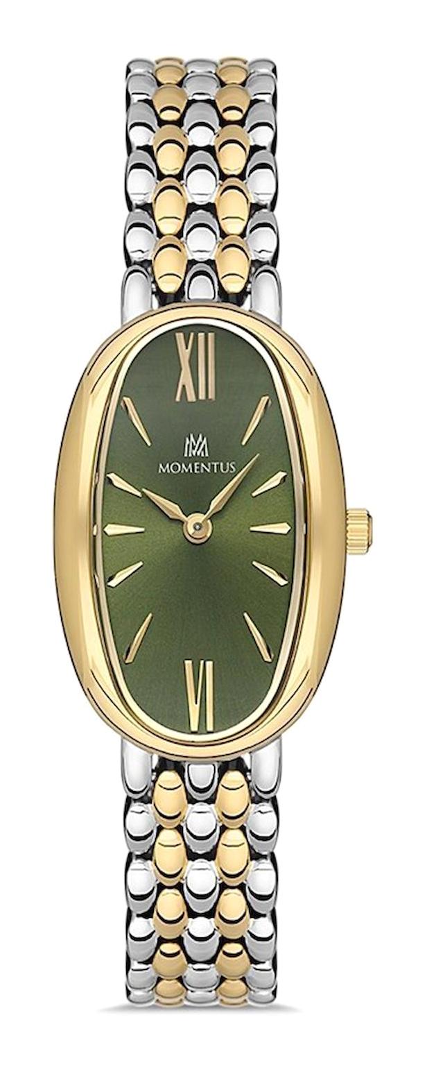 Momentus CW254G-15TG 21.7 mm Altın-Gri Çelik Kordon Analog Kadın Kol Saati