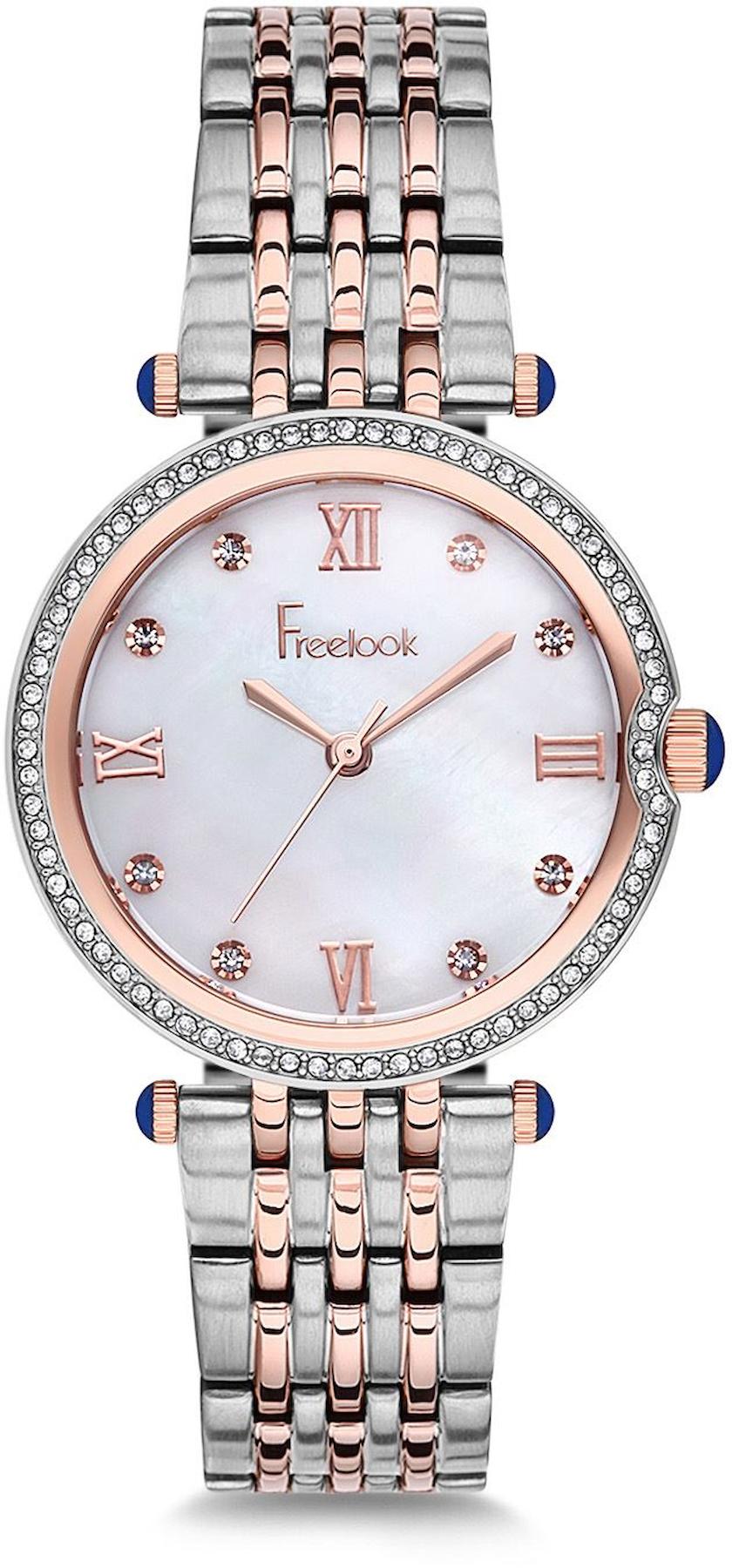 Freelook F.7.1059.05 36 mm Gri-Rose Gold Çelik Kordon Analog Kadın Kol Saati