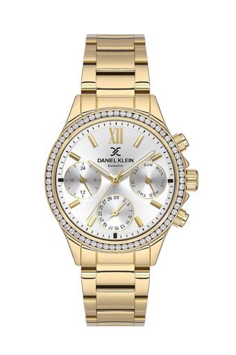Daniel Klein DK102-DK.1.13617-2 Takvimli 37 mm Altın Çelik Kordon Analog Kadın Kol Saati