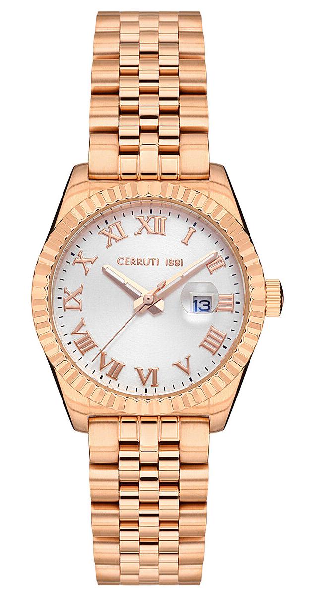 Cerruti 1881 CIWLG0037906 Takvimli 31 mm Rose Gold Çelik Kordon Analog Kadın Kol Saati