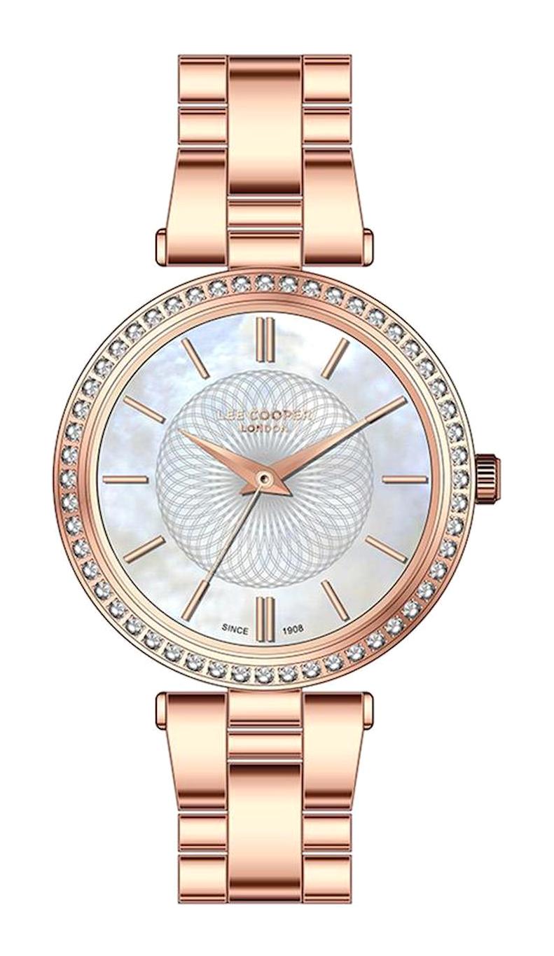 Lee Cooper LC07437.420 40 mm Rose Gold Metal Kordon Analog Kadın Kol Saati