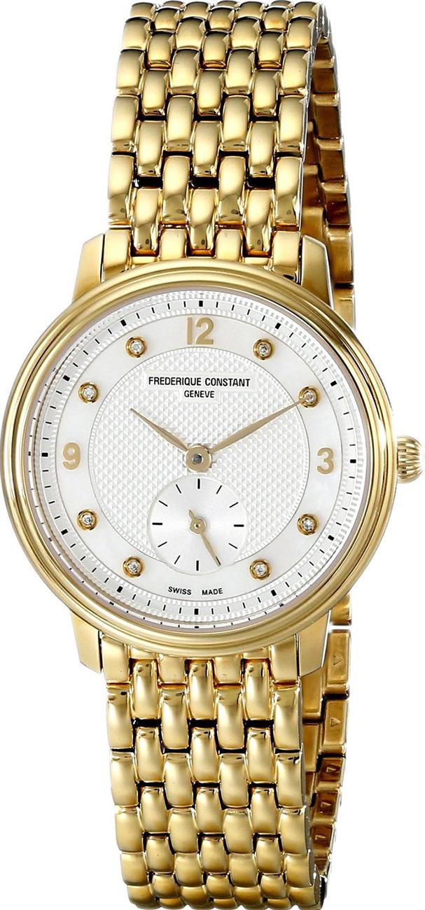 Frederique Constant FC235MPWD1S5B 28 mm Altın Çelik Kordon Analog Kadın Kol Saati