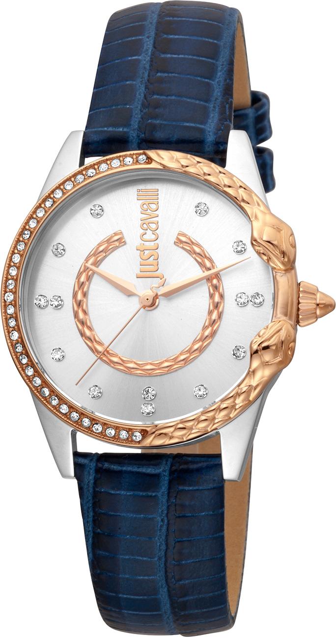 Just Cavalli JC1L095L0045 32 mm Lacivert Deri Kordon Analog Kadın Kol Saati
