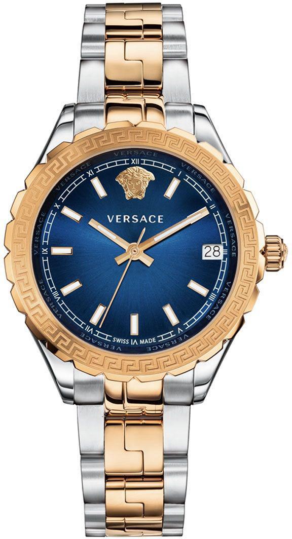 Versace VRSCV12060017 Takvimli 35 mm Gri-Rose Gold Çelik Kordon Analog Kadın Kol Saati