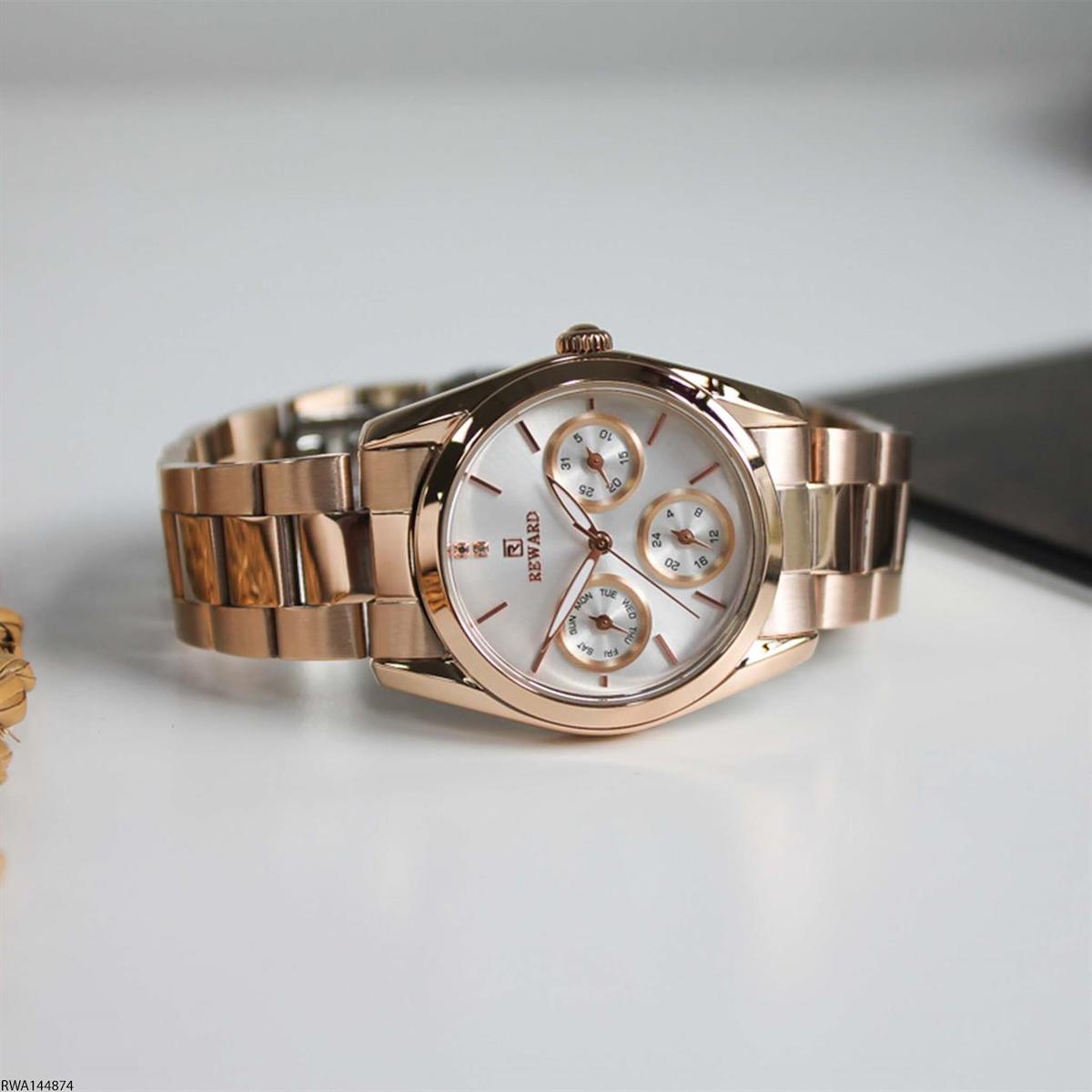 Reward RWA144874 33 mm Rose Gold Çelik Kordon Analog Kadın Kol Saati