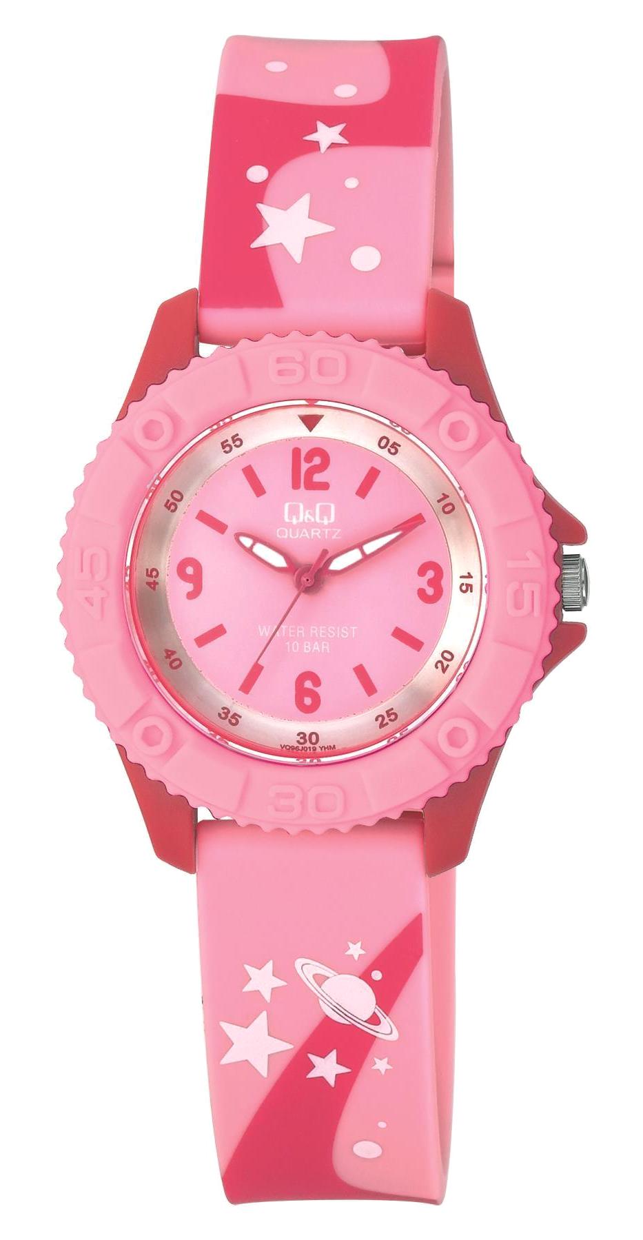 Q&Q 3P37 36 mm Pembe Silikon Kordon Analog Kadın Kol Saati