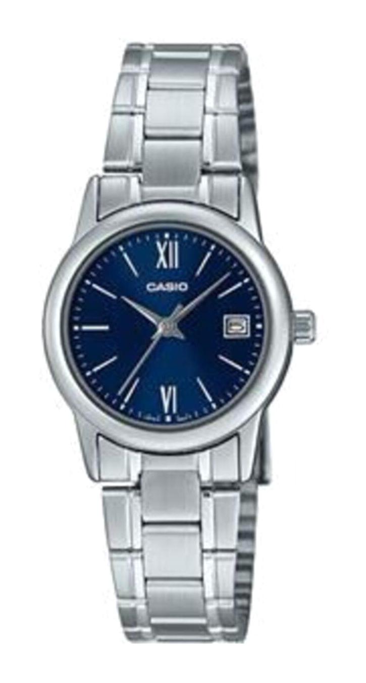 Casio LTP-V002D-2B3UDF Takvimli 25 mm Gri Metal Kordon Analog Kadın Kol Saati