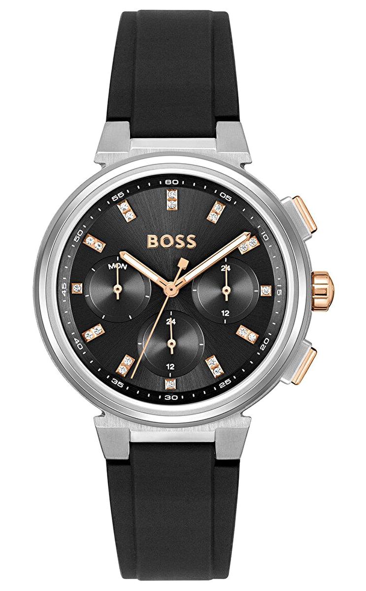Hugo Boss HB1502674 Takvimli 38 mm Siyah Silikon Kordon Analog Kadın Kol Saati