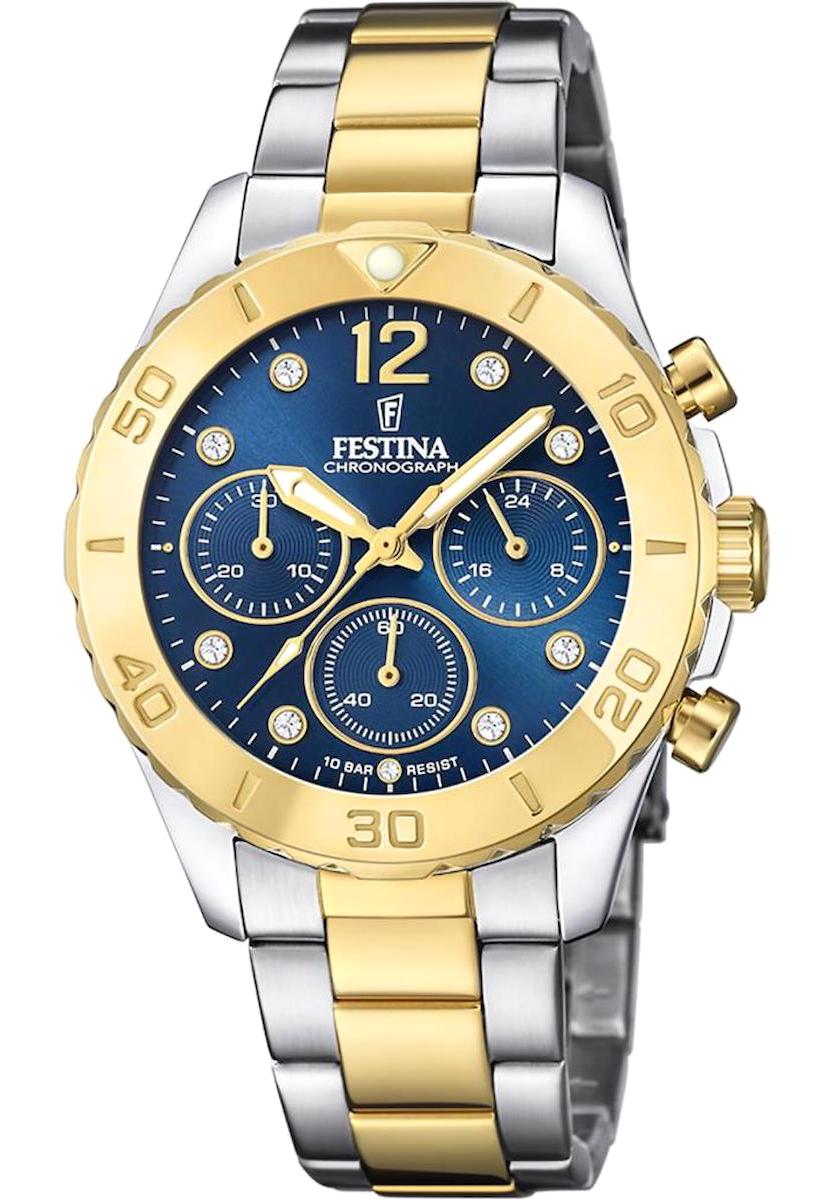 Festina F20604/3 39 mm Altın-Gri Çelik Kordon Analog Kadın Kol Saati