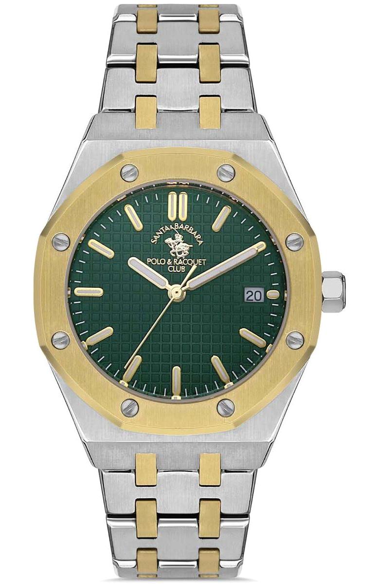 Santa Barbara Polo & Racquet Club SB.1.10465.4 Takvimli 34 mm Altın-Gri Çelik Kordon Analog Kadın Kol Saati