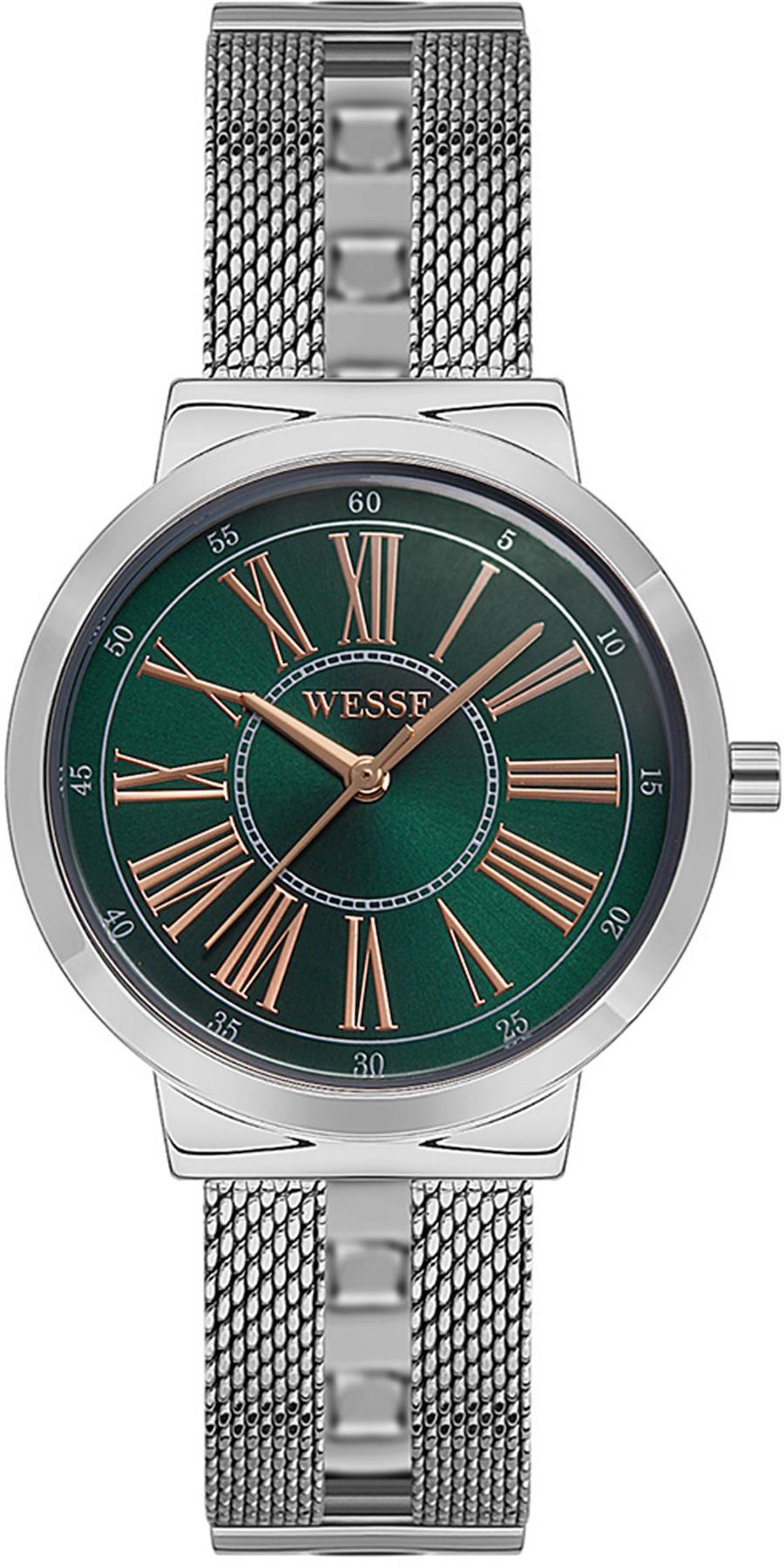 Wesse WWL110101 34 mm Gri Çelik Kordon Analog Kadın Kol Saati