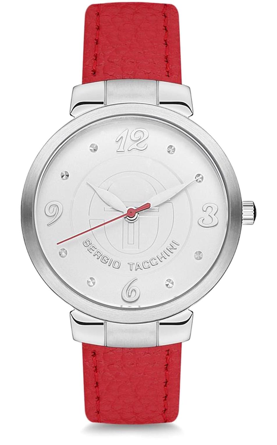 Sergio Tacchini ST.14.101.01 32 mm Kırmızı Deri Kordon Analog Kadın Kol Saati
