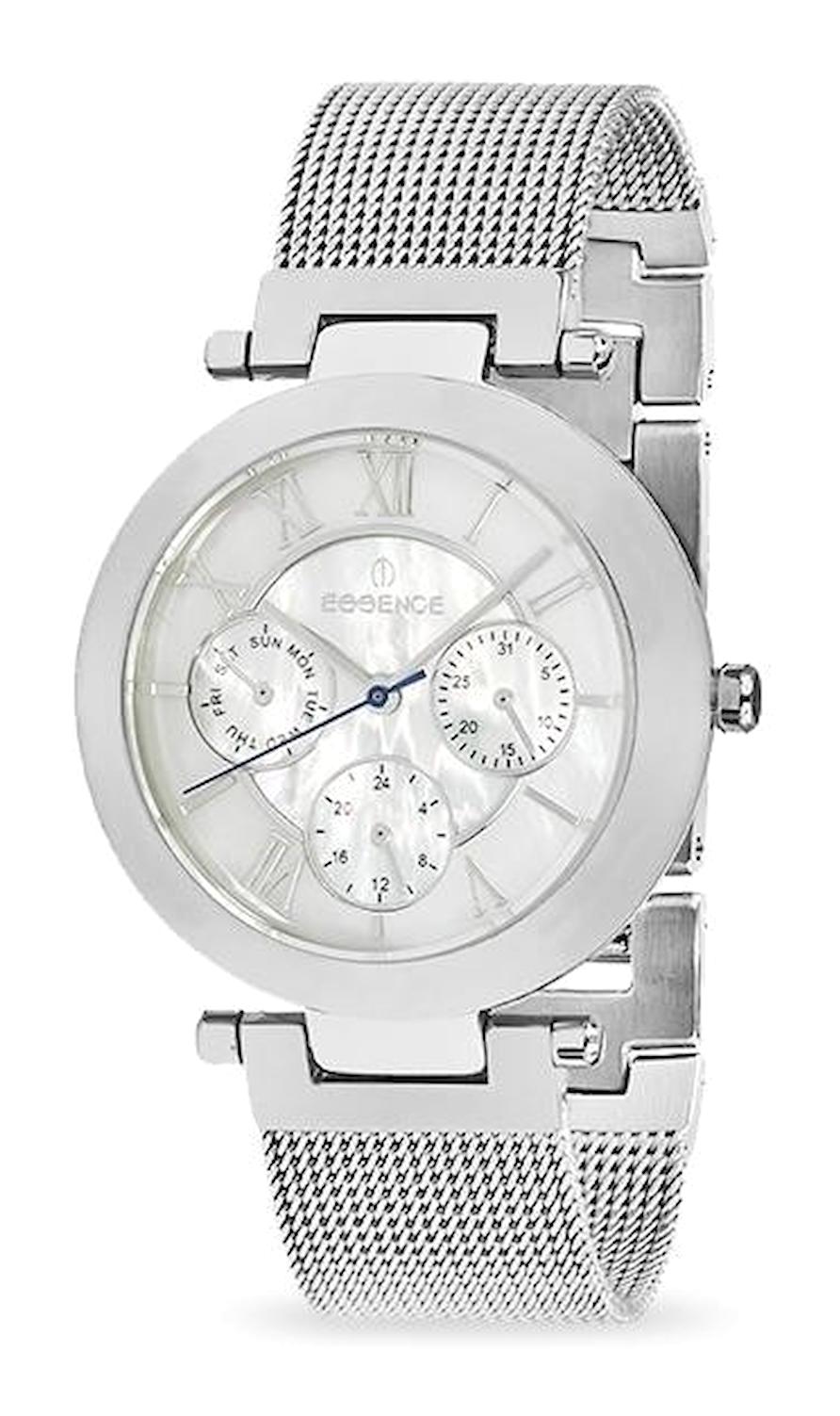 Essence ES6350FE.320 Takvimli 36 mm Gri Metal Kordon Analog Kadın Kol Saati