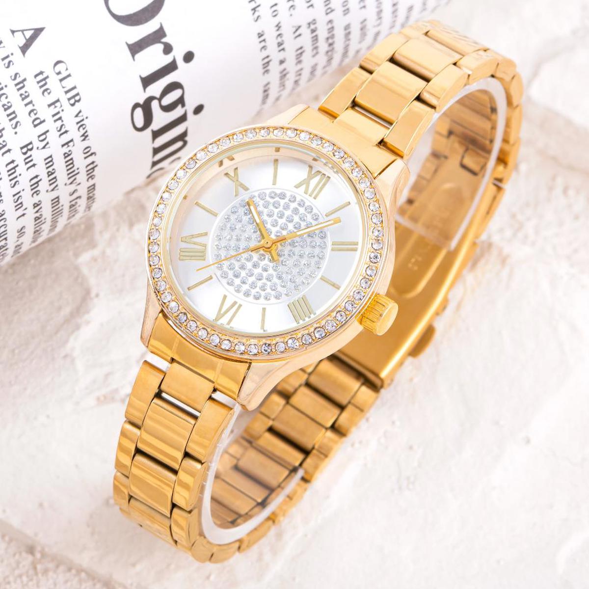 Saattino ST-304295 31-34 mm Altın Çelik Kordon Analog Kadın Kol Saati