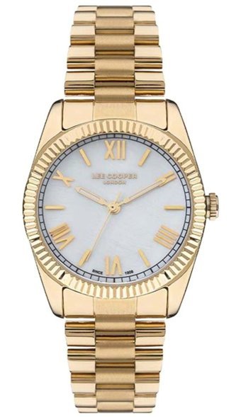 Lee Cooper LC07331.120 38 mm Altın Metal Kordon Analog Kadın Kol Saati