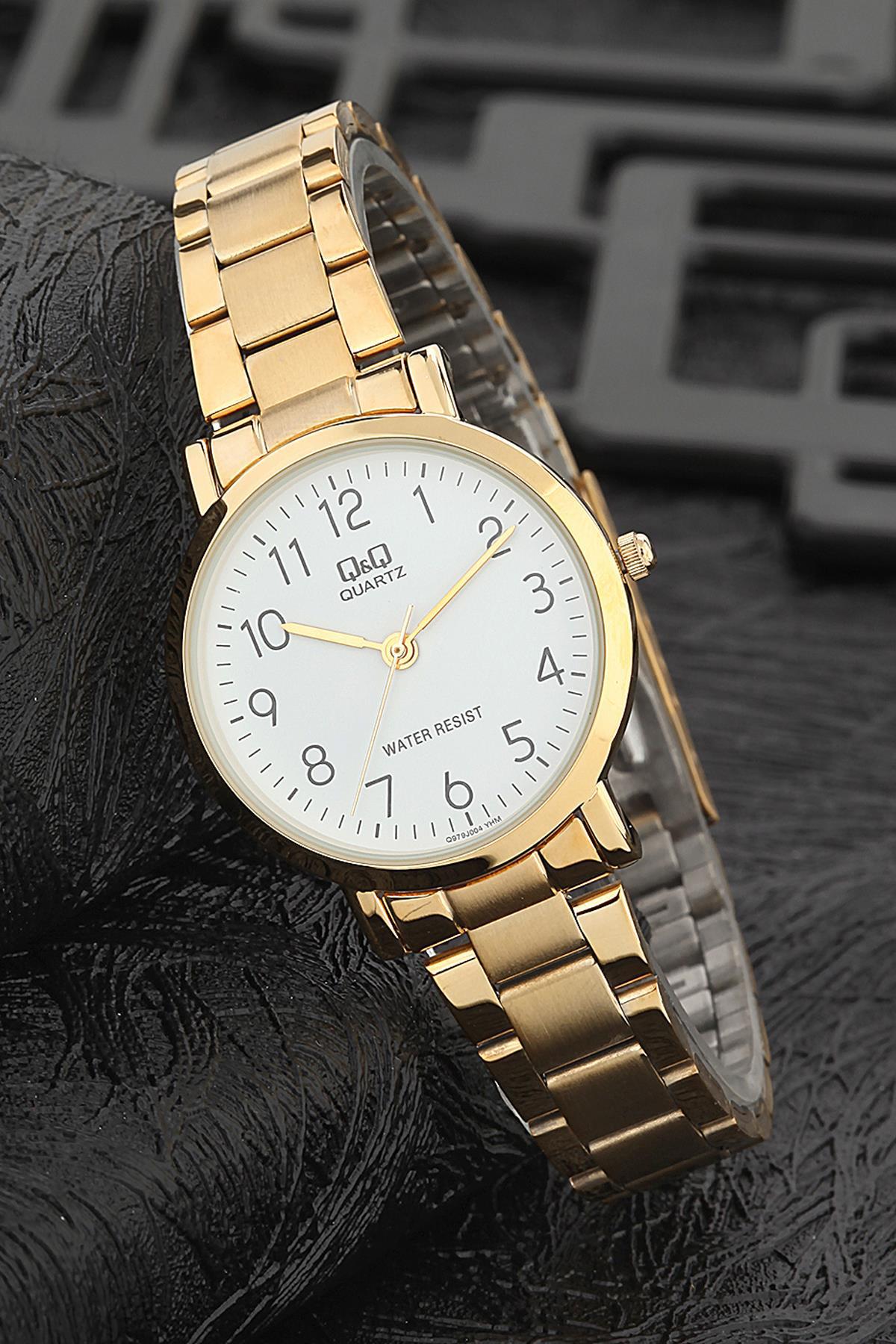 Q&Q 3G755 36 mm Altın Metal Kordon Analog Kadın Kol Saati