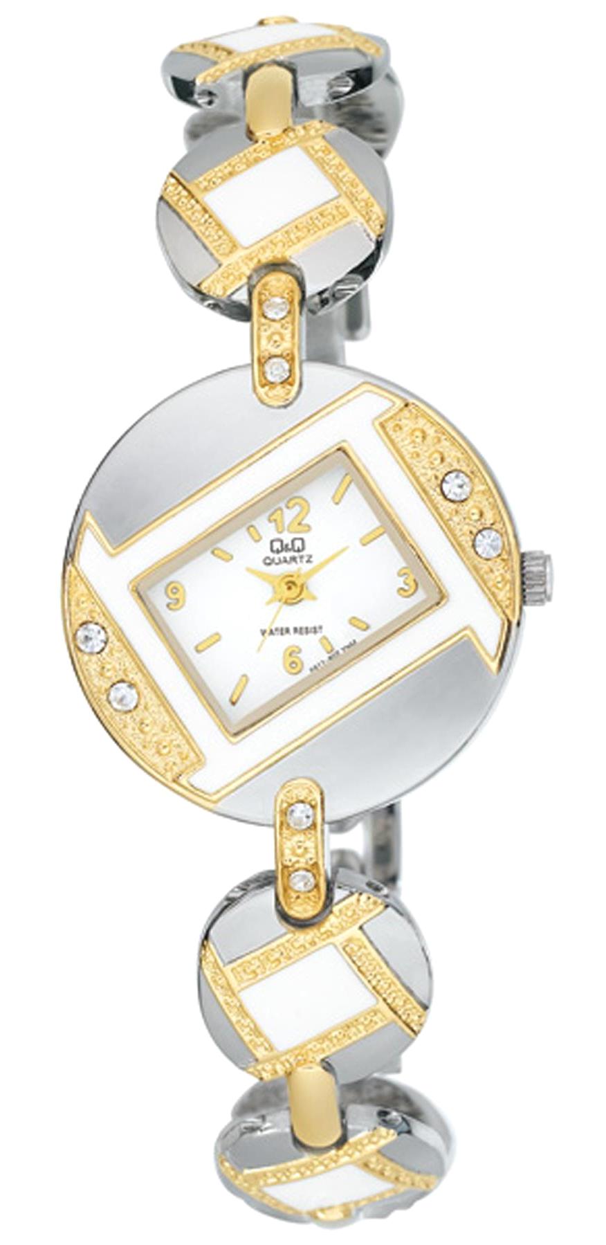 Q&Q 3G233 36 mm Altın-Gri Metal Kordon Analog Kadın Kol Saati