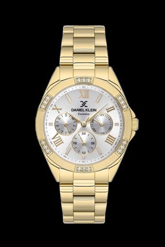 Daniel Klein DK.1.13607-2 Takvimli 36 mm Altın Metal Kordon Analog Kadın Kol Saati